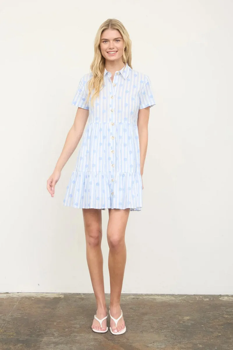 Honeycomb Floral Mini Dress sold by Below the Belt product image thumbnail 4