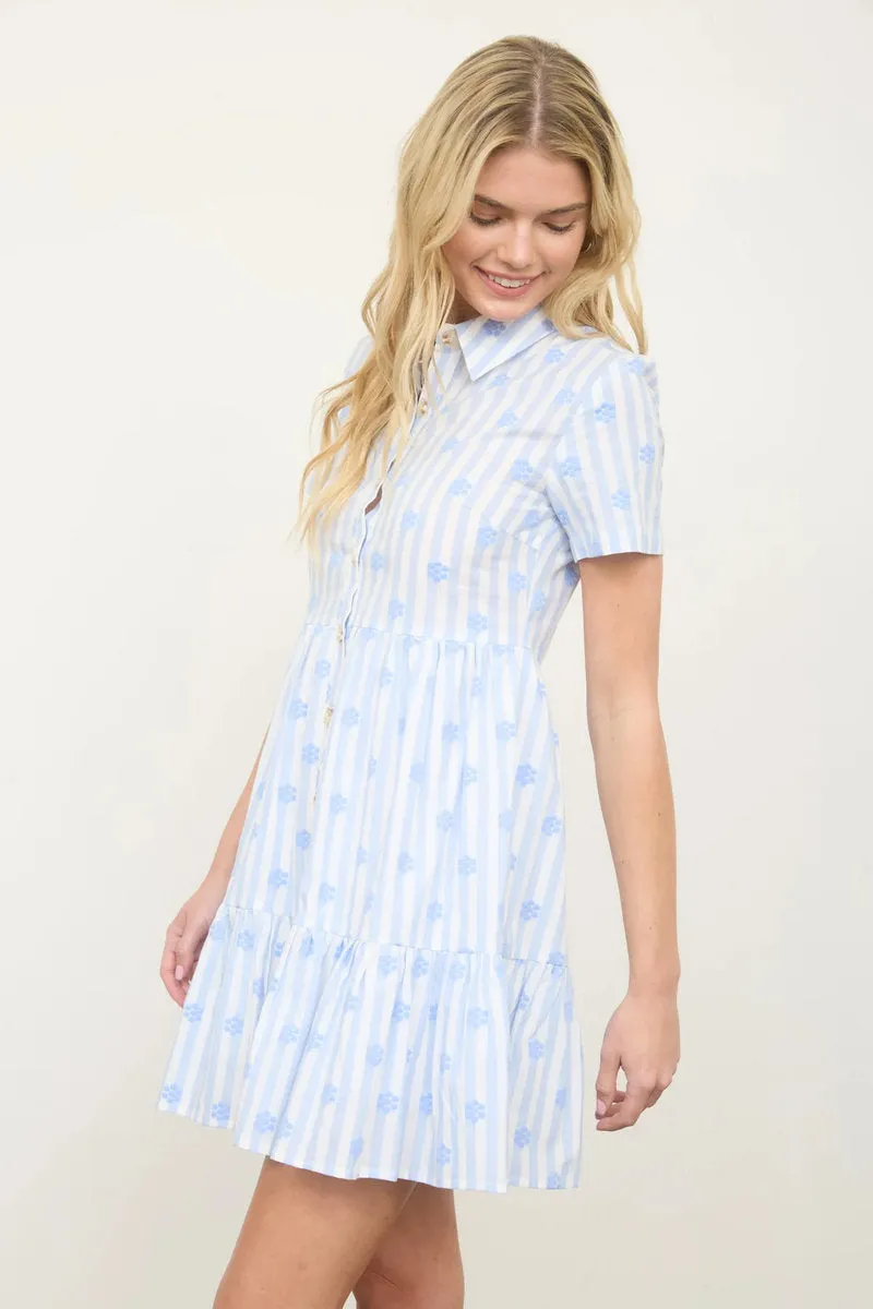 Honeycomb Floral Mini Dress sold by Below the Belt product image thumbnail 3
