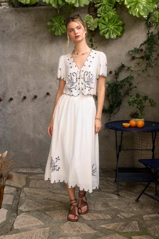 Birdy Midi Skirt made by Blu Pepper