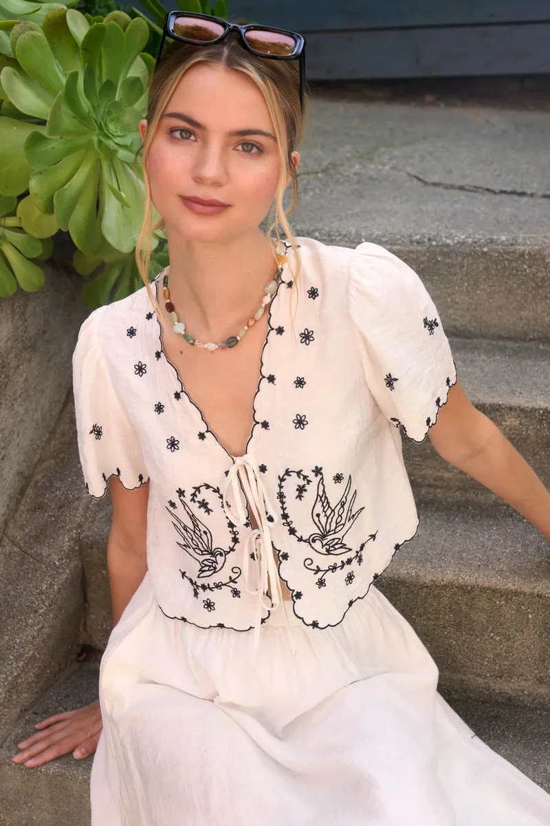 Birdy Tie Front Top sold by Below the Belt product image thumbnail 3
