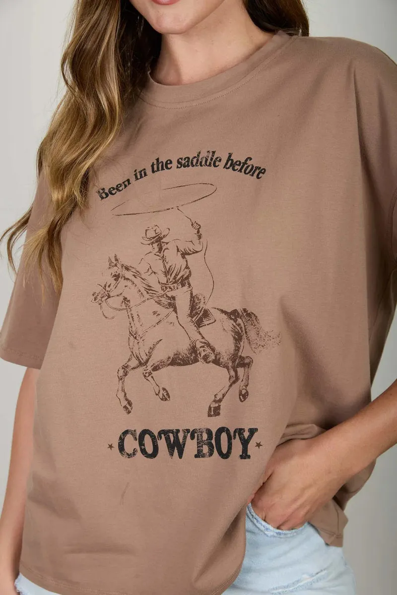 Cowboy Oversized Graphic Tee sold by Below the Belt product image thumbnail 3