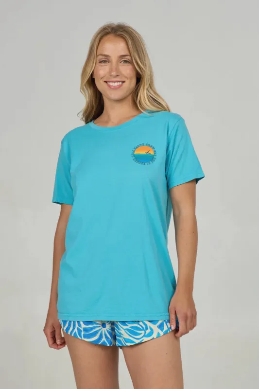 Sunset Boyfriend Tee made by Salty Crew