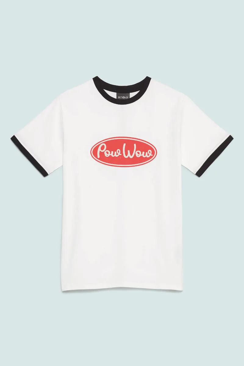 Unisex Pow Wow Ringer Tee sold by Below the Belt