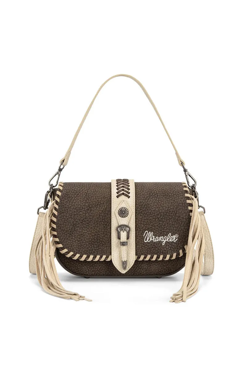 Braided Tassel Saddle Crossbody sold by Below the Belt