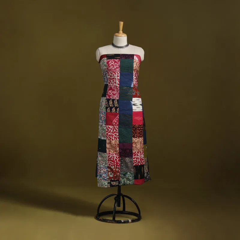 Hand-Stitched Mosaic Cotton Unstitched Kurta Material (2.5M) 47 sold by Itokri
