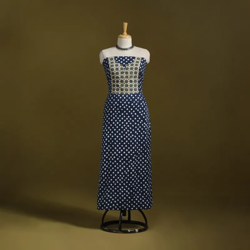 Bandhani Patchwork Cotton Unstitched Kurta Material (3m) 38 sold by Itokri