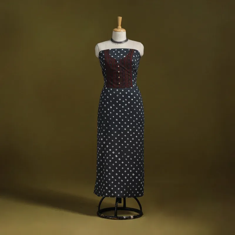 Bandhani Patchwork Cotton Unstitched Kurta Material (3m) 28 sold by Itokri