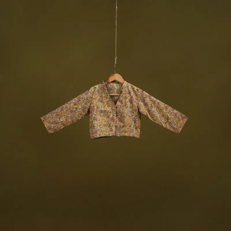 Pedana Block Print Cotton Natural Dyed Kalamkari Readymade Blouse 04 sold by Itokri