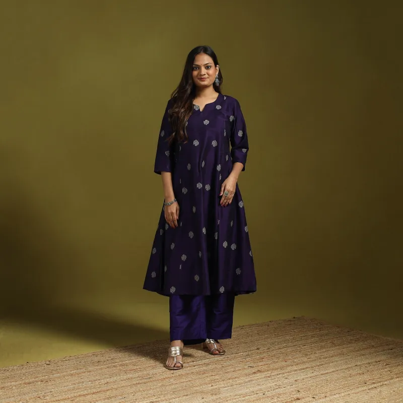 Spun Dupion Viscose Silk Thread Buti 2pc Kurta Set for women 01 sold by Itokri