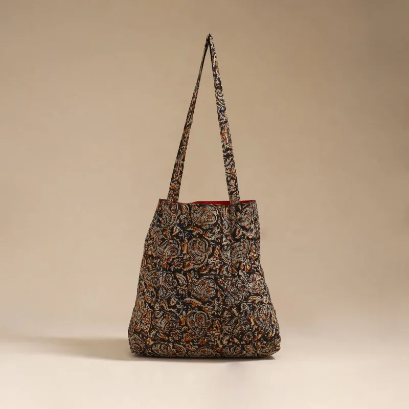 Black - Handcrafted Fabric Jhola Bag 72 sold by Itokri