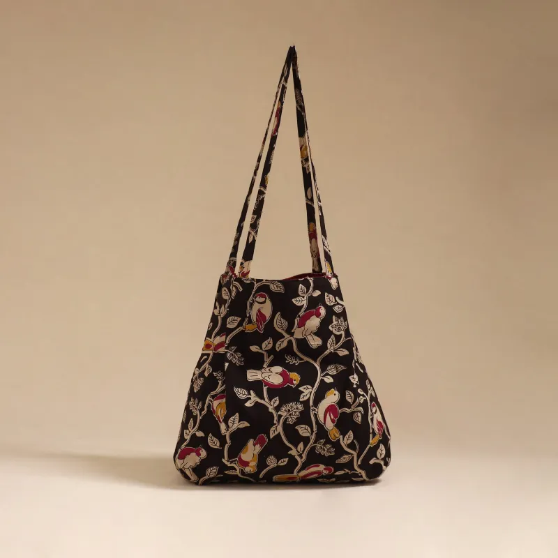 Black - Handcrafted Fabric Jhola Bag 69 sold by Itokri