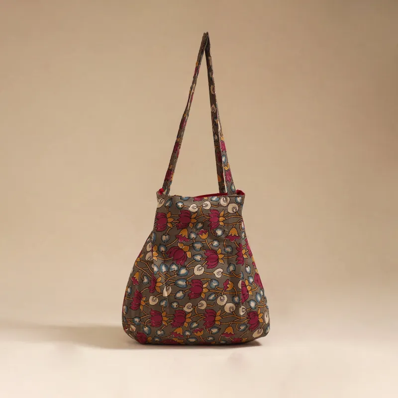 Brown - Handcrafted Fabric Jhola Bag 66 sold by Itokri