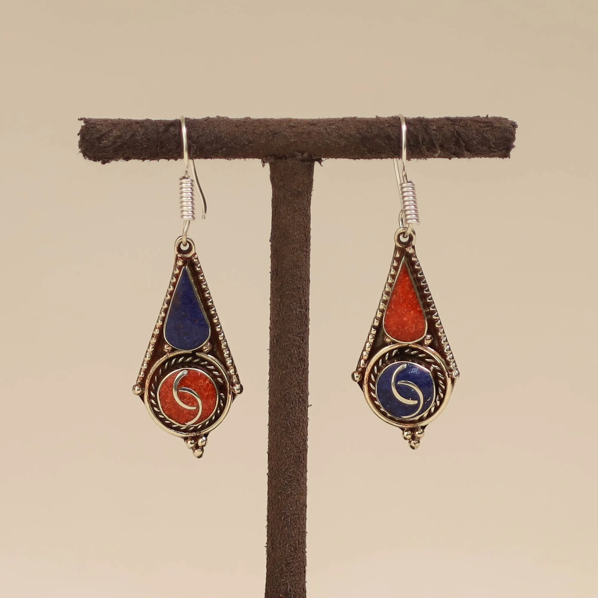 Multicolor - Ethnic Tribal Tibetan Earrings from Himalaya 23 sold by Itokri product image thumbnail 2