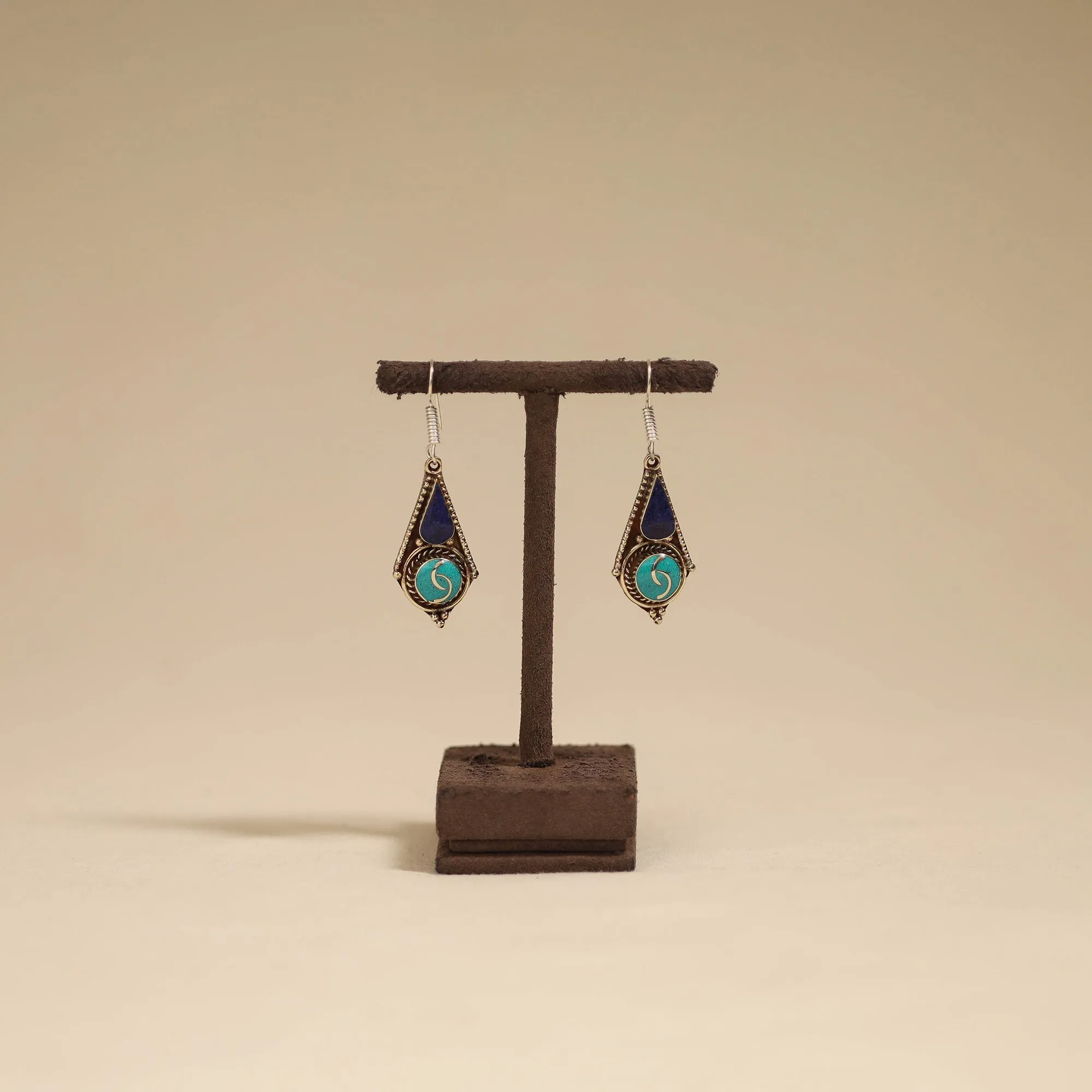 Green - Ethnic Tribal Tibetan Earrings from Himalaya 15 sold by Itokri