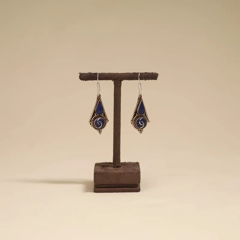 Blue - Ethnic Tribal Tibetan Earrings from Himalaya 01 sold by Itokri
