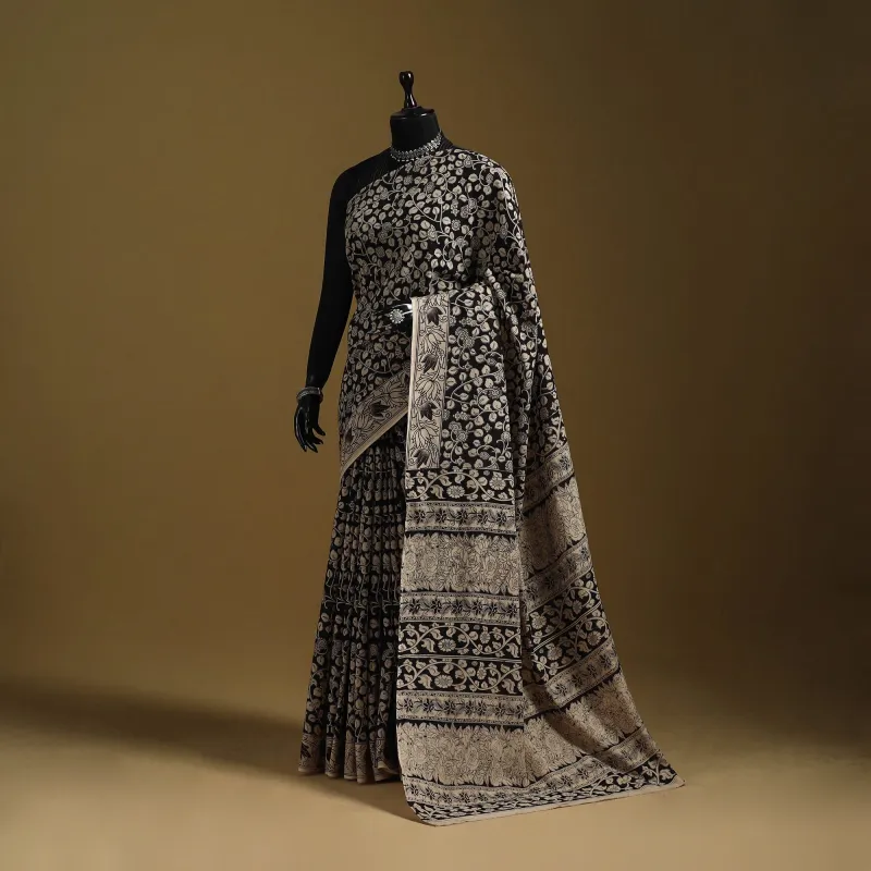 Printed Cotton Kalamkari Saree 46 made by Itokri