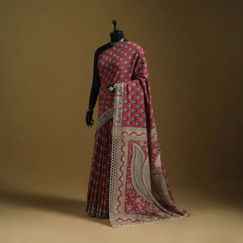 Printed Cotton Kalamkari Saree 41 sold by Itokri