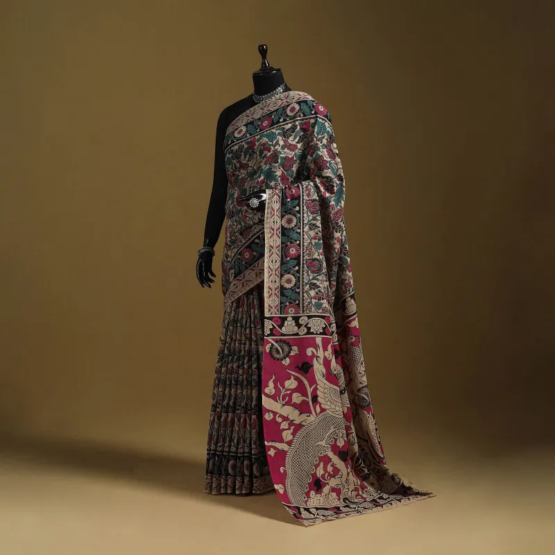 Printed Cotton Kalamkari Saree 23 sold by Itokri