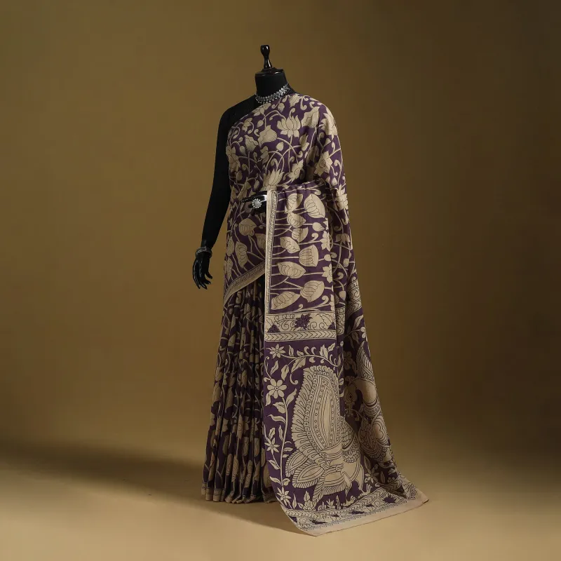 Printed Cotton Kalamkari Saree 12 sold by Itokri