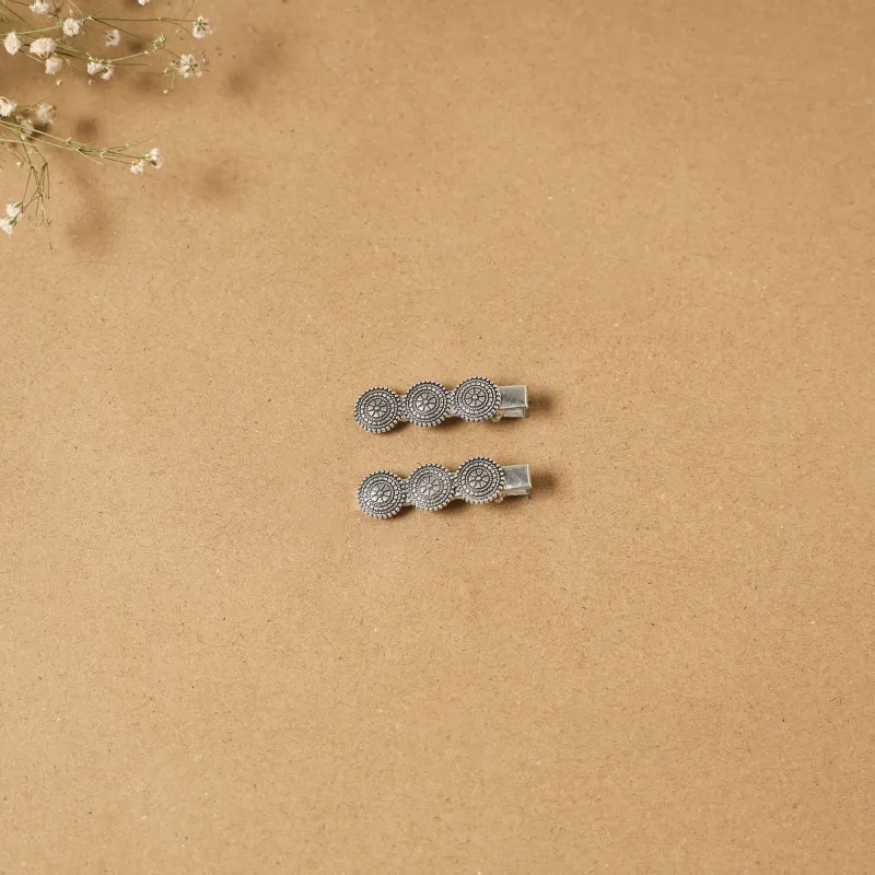 White - German Silver Hair Clip (Set of 2) 29 sold by Itokri