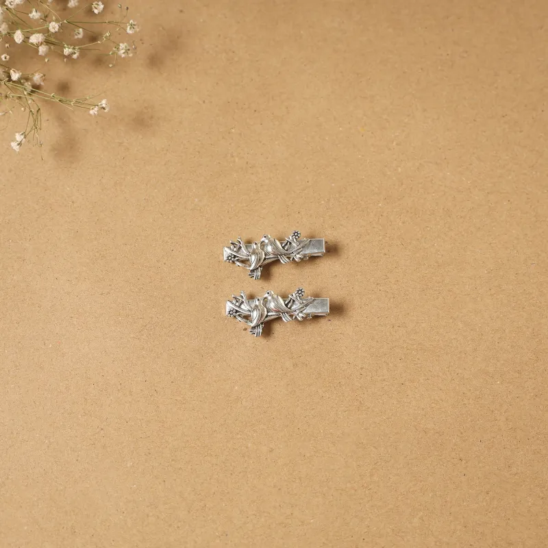 White - German Silver Hair Clip (Set of 2) 26 sold by Itokri