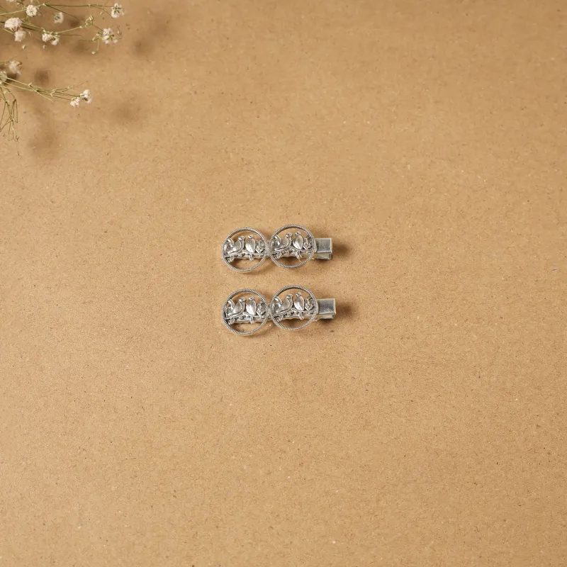 White - German Silver Hair Clip (Set of 2) 27 sold by Itokri