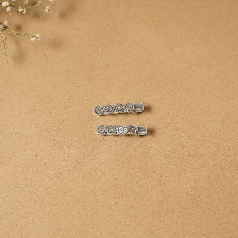 White - German Silver Hair Clip (Set of 2) 14 sold by Itokri