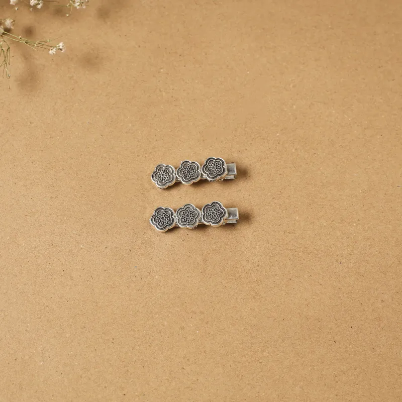 White - German Silver Hair Clip (Set of 2) 11 sold by Itokri