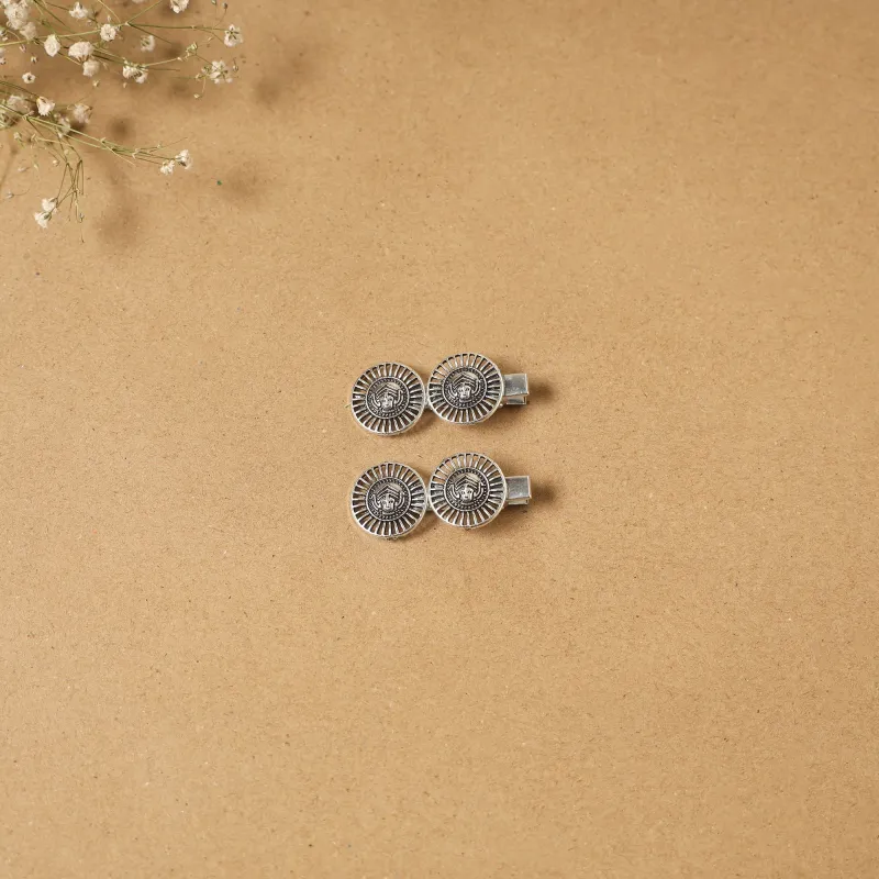 White - German Silver Hair Clip (Set of 2) 08 sold by Itokri