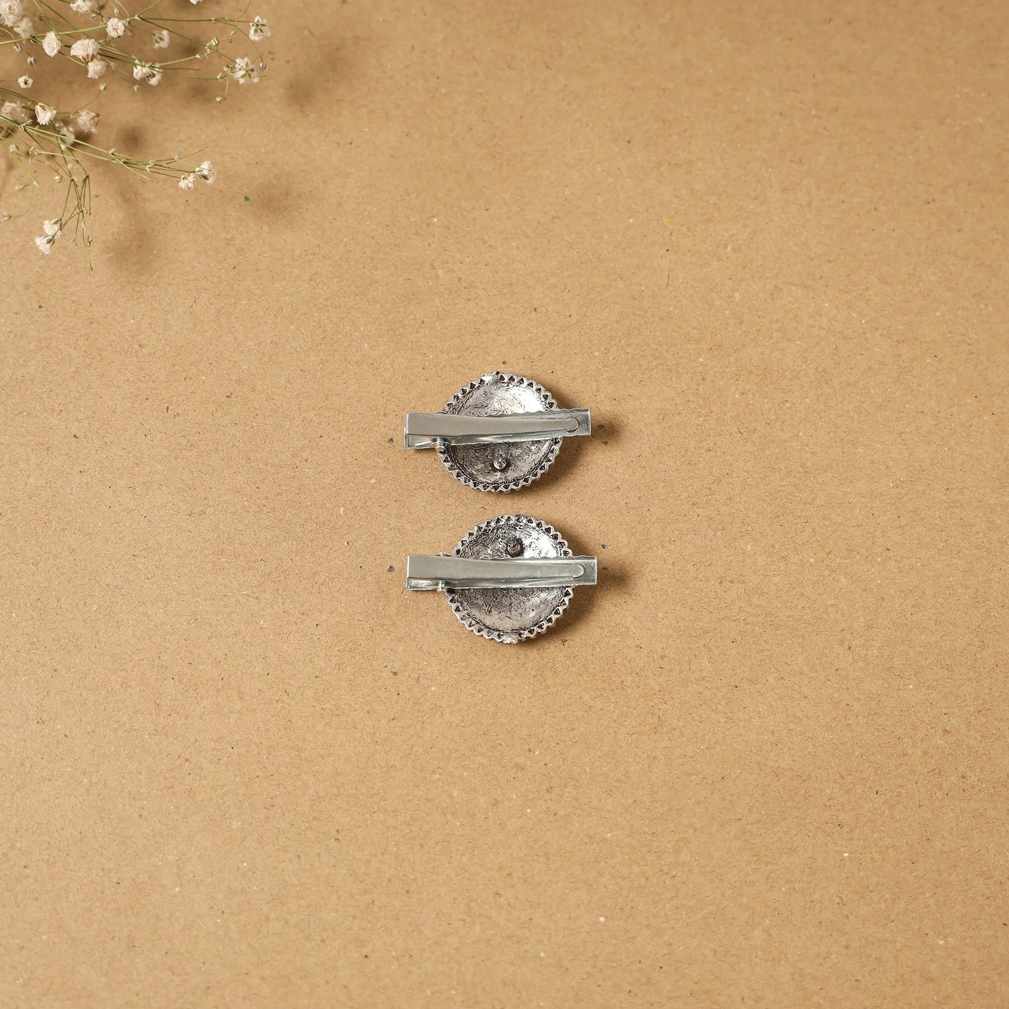 White - German Silver Hair Clip (Set of 2) 04 sold by Itokri product image thumbnail 2