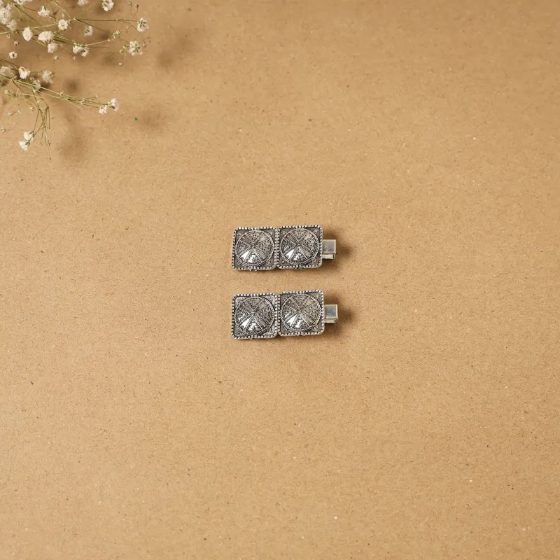 White - German Silver Hair Clip (Set of 2) 03 sold by Itokri