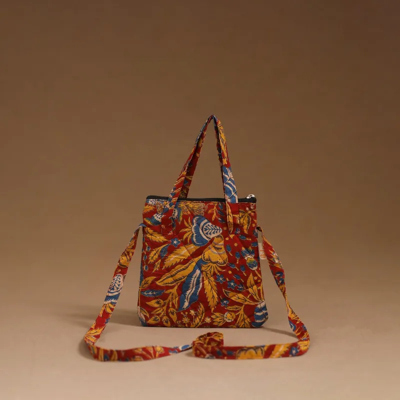 Red - Handcrafted Quilted Sling Bag 34 sold by Itokri