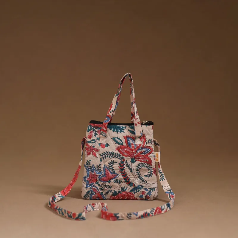 Beige - Handcrafted Quilted Sling Bag 15 sold by Itokri