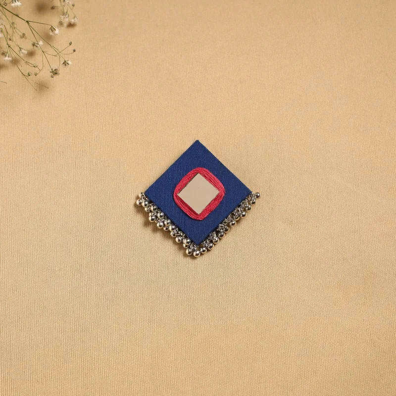 Blue - Handmade Fabart Ghungroo Work Hair Clip 16 sold by Itokri