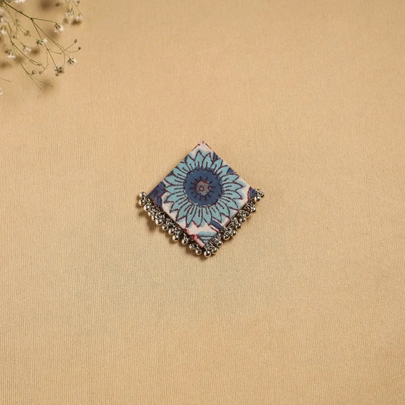 Blue - Handmade Fabart Ghungroo Work Hair Clip 14 sold by Itokri