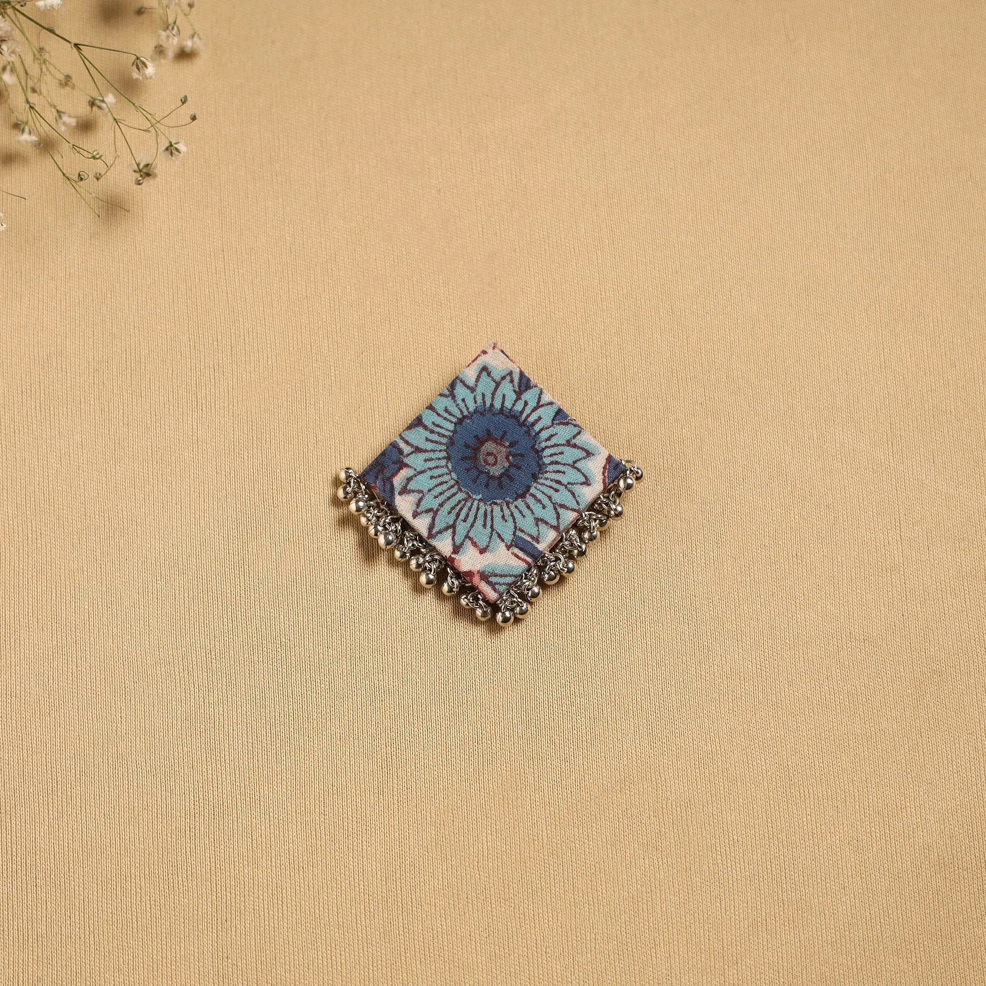 Blue - Handmade Fabart Ghungroo Work Hair Clip 14 sold by Itokri