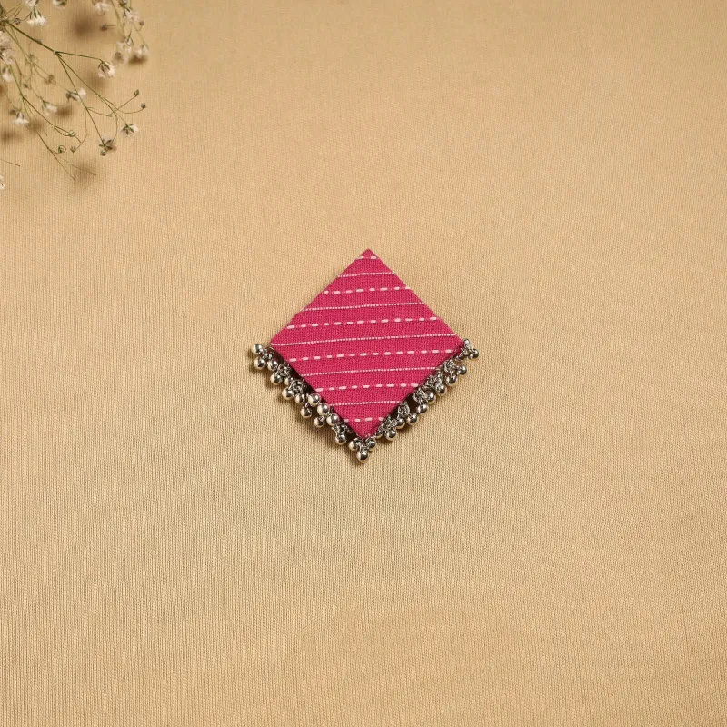 Pink - Handmade Fabart Ghungroo Work Hair Clip 11 sold by Itokri