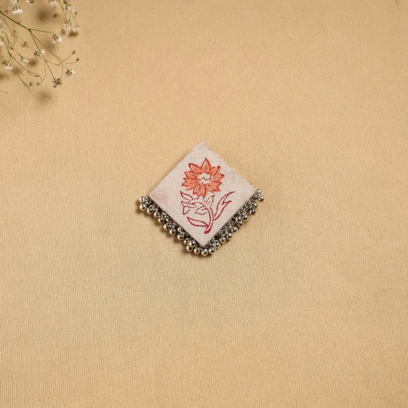 Beige - Handmade Fabart Ghungroo Work Hair Clip 09 sold by Itokri