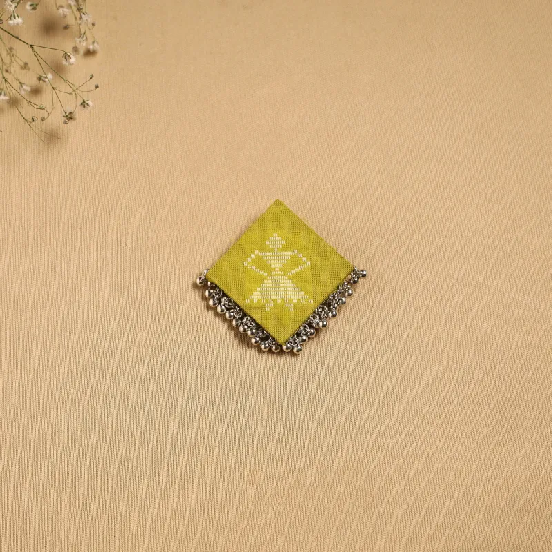 Green - Handmade Fabart Ghungroo Work Hair Clip 05 sold by Itokri