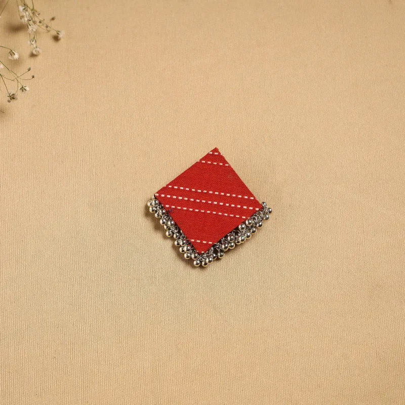 Red - Handmade Fabart Ghungroo Work Hair Clip 04 sold by Itokri