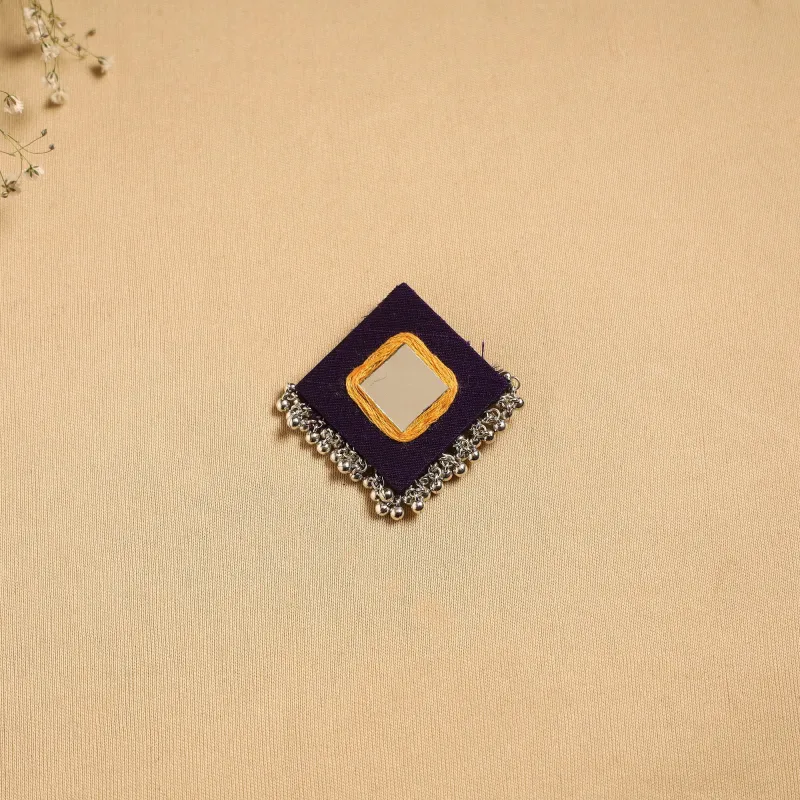 Purple - Handmade Fabart Ghungroo Work Hair Clip 03 made by Itokri