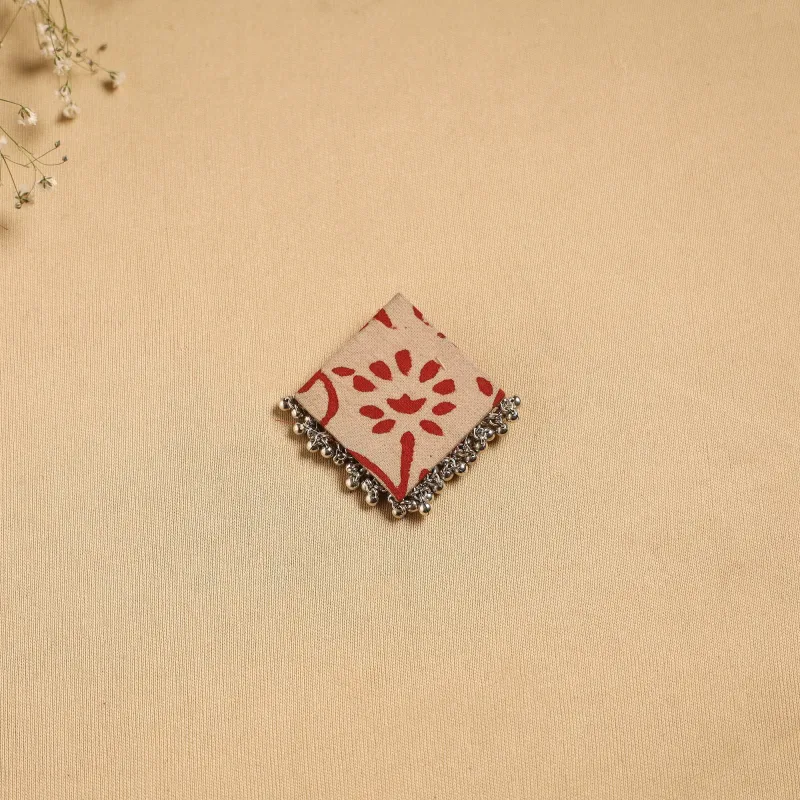 Beige - Handmade Fabart Ghungroo Work Hair Clip 01 sold by Itokri