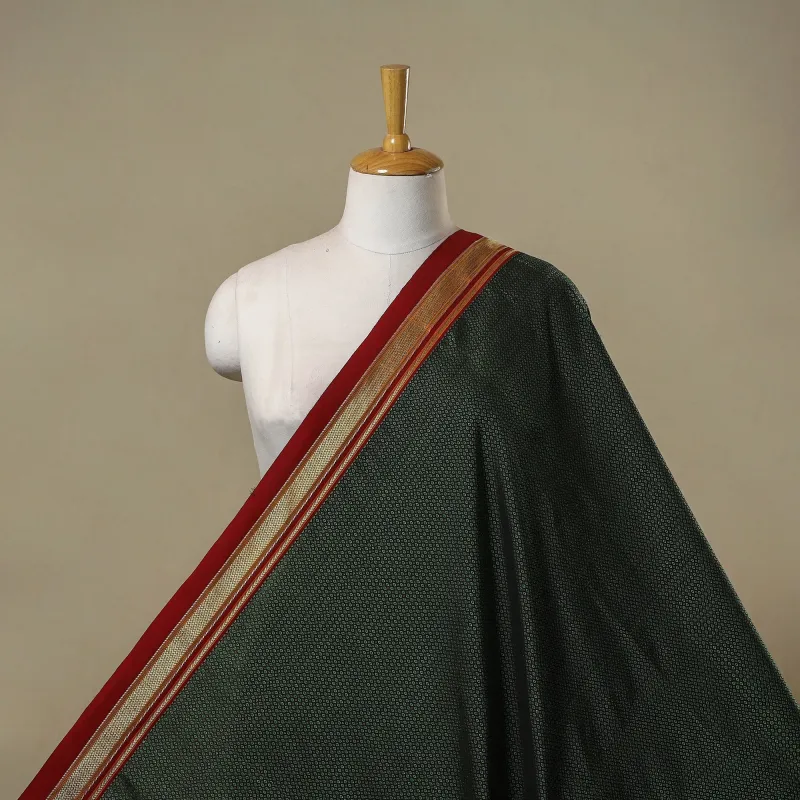 Green - Karnataka Weave Cotton Khun Fabric 44 sold by Itokri