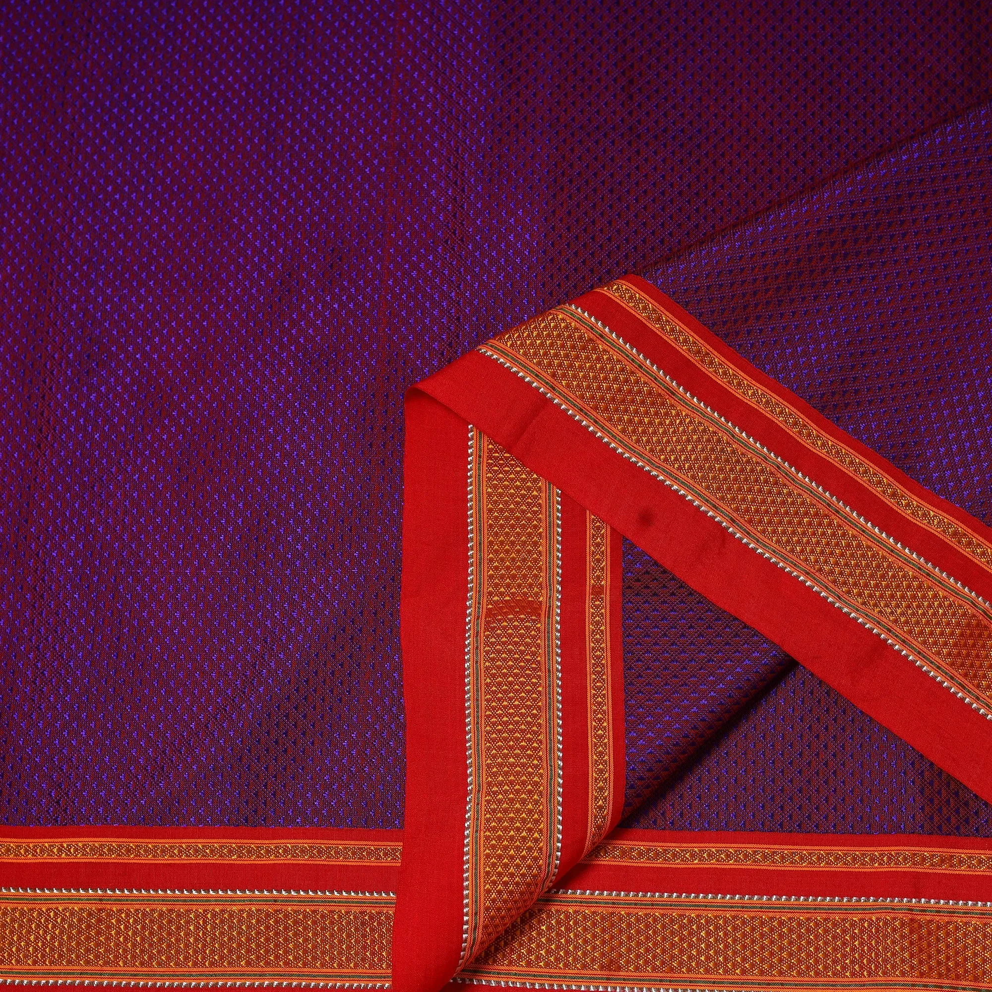 Purple - Karnataka Weave Cotton Khun Fabric 38 sold by Itokri product image thumbnail 4