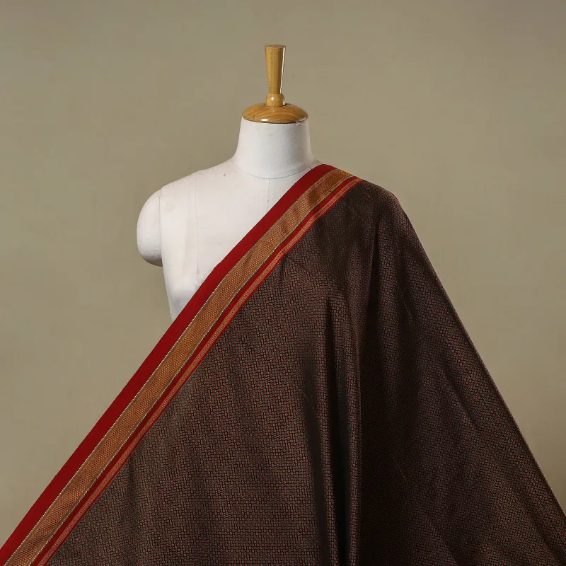 Brown - Karnataka Weave Cotton Khun Fabric 37 sold by Itokri