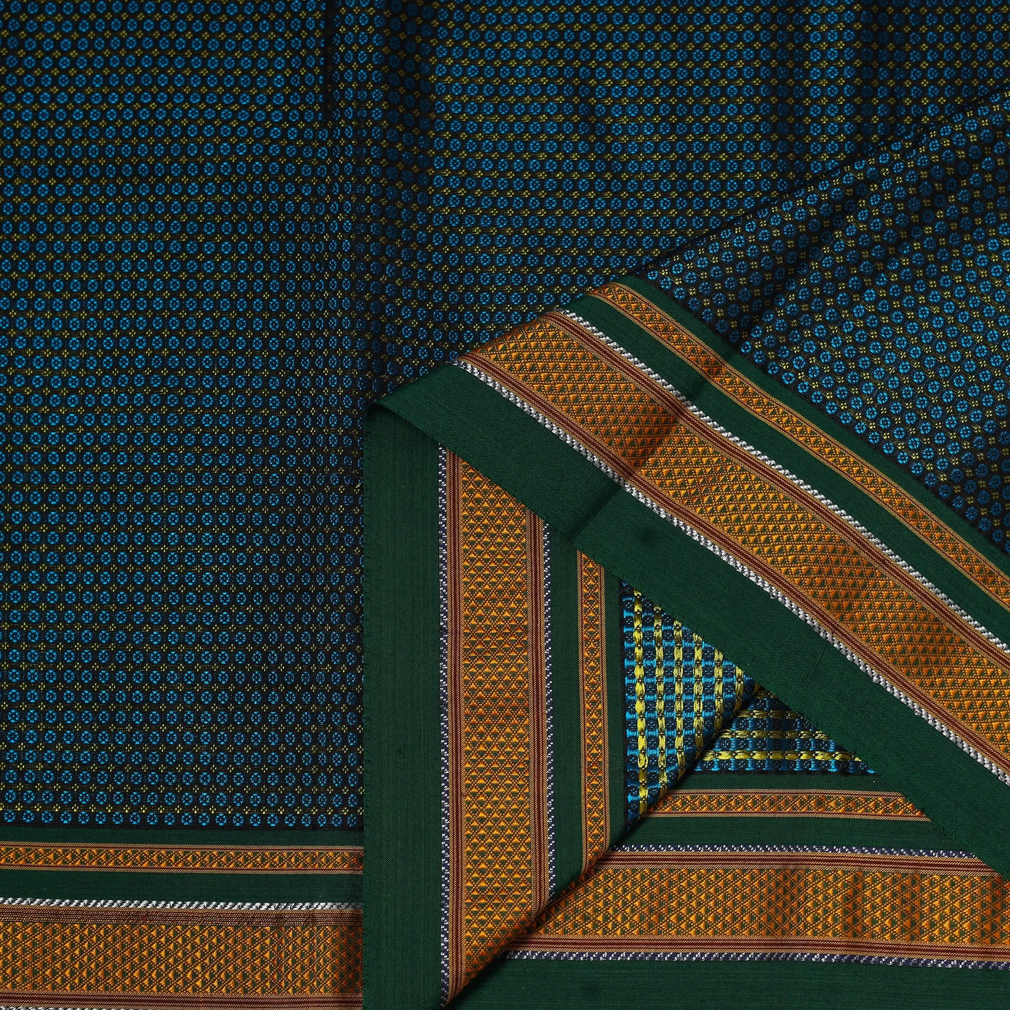 Blue - Karnataka Weave Cotton Khun Fabric 30 sold by Itokri product image thumbnail 4