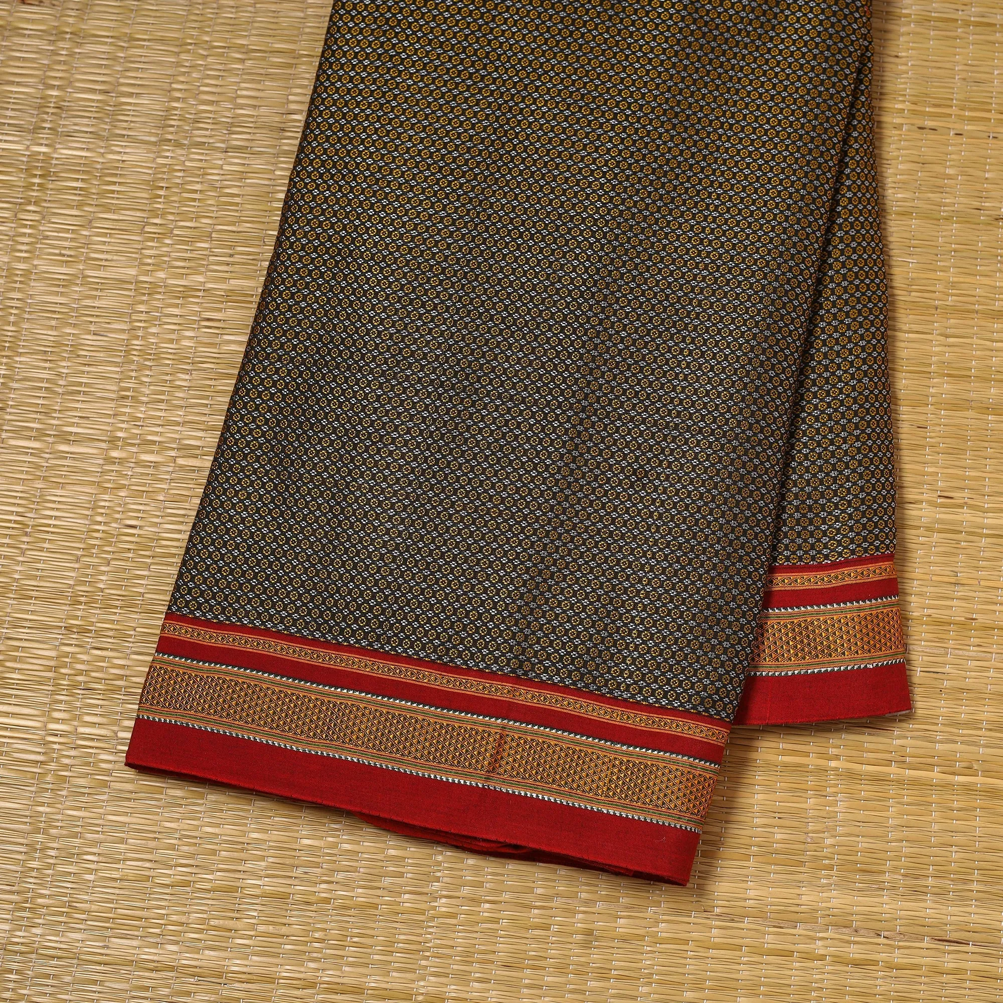 Brown - Karnataka Weave Cotton Khun Fabric 28 sold by Itokri product image thumbnail 2