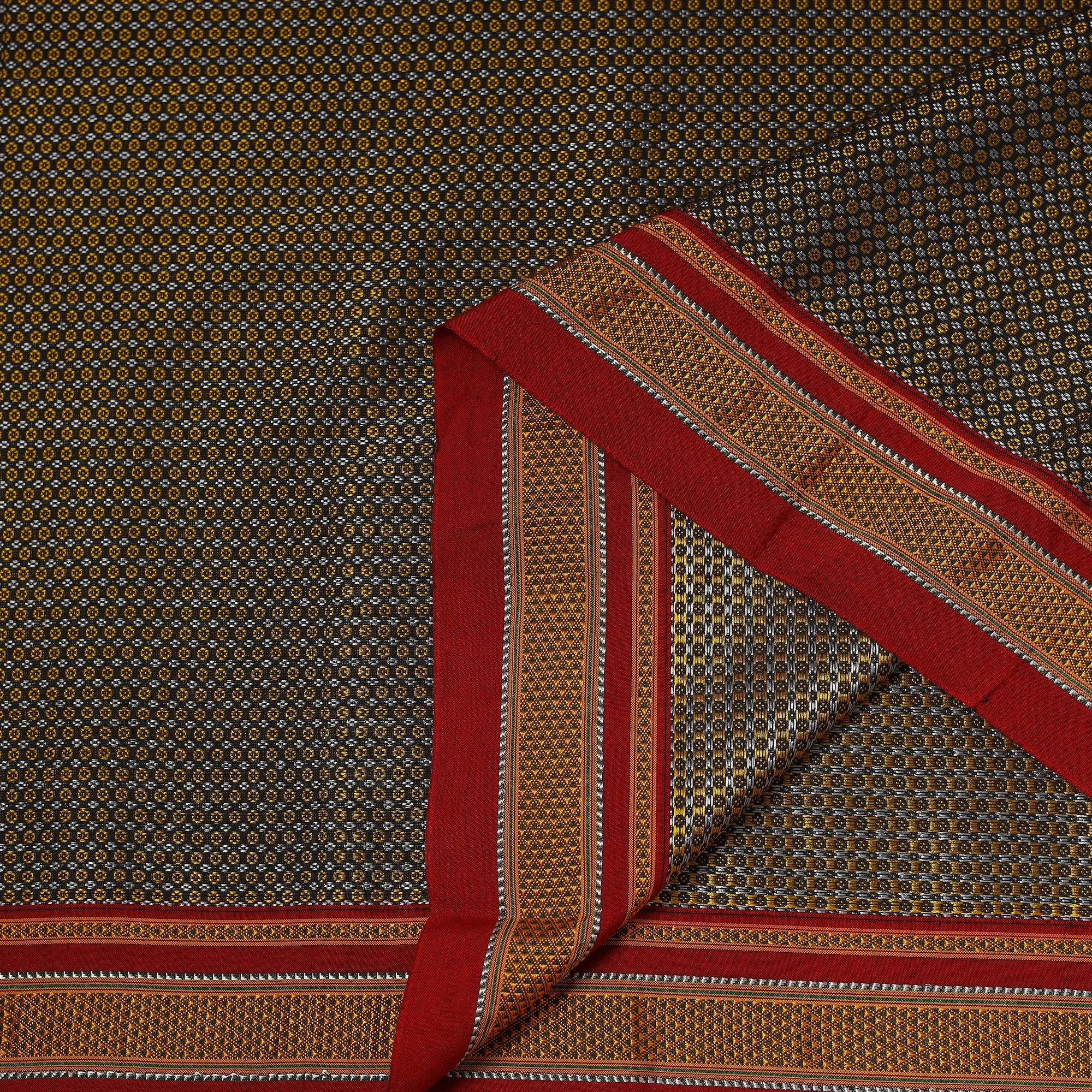 Brown - Karnataka Weave Cotton Khun Fabric 28 sold by Itokri product image thumbnail 4