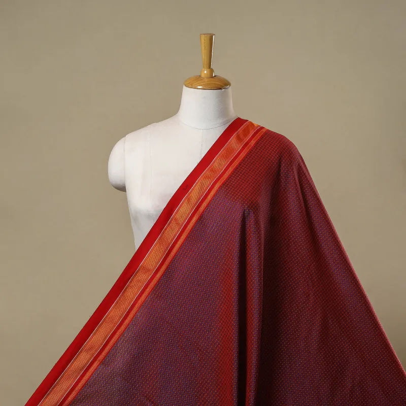 Pink - Karnataka Weave Cotton Khun Fabric 26 sold by Itokri