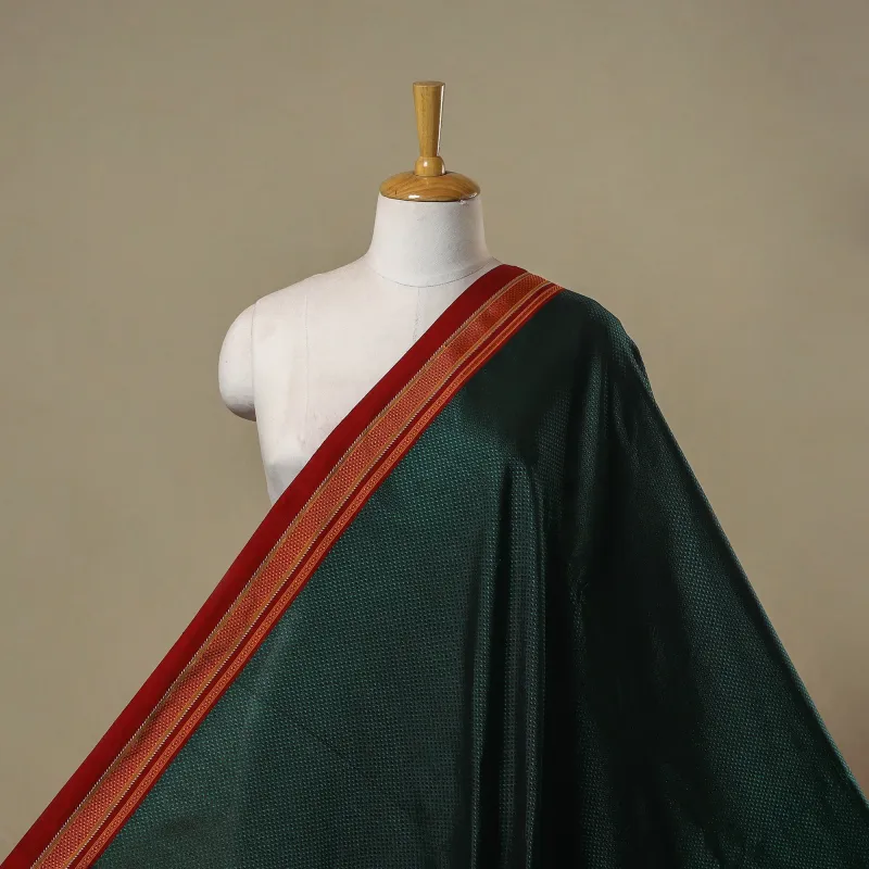 Green - Karnataka Weave Cotton Khun Fabric 19 sold by Itokri